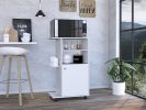 Napenthe 1-Shelf Kitchen Cart with Caster White