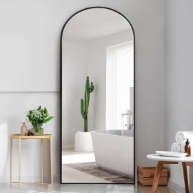 Dolonm 65x22 Inch Arch Full Length Mirror, Modern Design Standing Floor Mirror, Full Body Mirror for Living Room, Bedroom, Bathroom, Cloakroom