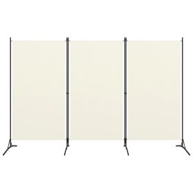 3-Panel Room Divider Cream White 102.4"x70.9"