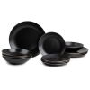 Thyme & Table Dinnerware Black Onyx Stoneware, 12 Piece Set