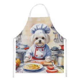 Maltese The Chef Apron Cooking Kitchen Server Baking Crafts Gardening for Adult Women Men, Unisex, Large, Multicolor