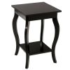 Set of 2 Side Table End Table Night Stand with Shelf