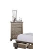 Luxury Classic Antique Silver / Champagne Finish 1pc Chest of Drawers Storage Space Bedroom Furniture