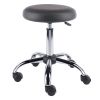 Clyde Adjustable Cushion Seat Swivel Stool; Charcoal and Chrome