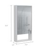 Modesto Medicine Cabinet, One Open Shelf, Mirrored Cabinet With Two Interior Shelves