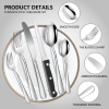 48 Pcs Silverware Set with Steak Knives Service for 8,Stainless Steel Flatware Set,Mirror Polished Cutlery Utensil Set