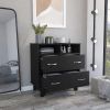 Double Drawer Dresser Arabi, Bedroom, Black