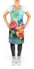 New York Roses in Watercolor Apron Cooking Kitchen Server Baking Crafts Gardening for Adult Women Men, Unisex, Large, Multicolor