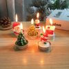 Christmas Candle, Painted Decoration,Christmas Gift,Craft Gift,Christmas Decoration 6 Pack