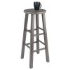 Ivy Square Leg Bar Stool; Rustic Oyster Gray