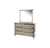 Luxury Antique Silver / Champagne Finish Dresser w Mirror Storage Space Drawers Bedroom Furniture