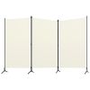 3-Panel Room Divider Cream White 102.4"x70.9"