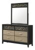 Selena Modern & Contemporary Dresser Made with Wood in Black and Natural