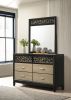 Selena Modern & Contemporary Dresser Made with Wood in Black and Natural