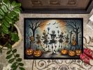 NEW Dancing Skeletons Spooky Halloween Doormat Front Door Mat Indoor Outdoor Rugs for Entryway, Non Slip Washable Low Pile, 18H X 27W