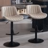 Adjustable swivel Light Luxury Premium bar stool for Kitchen Counter and Dining Room KHAKI