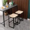 Set of 2 Backless Bar Stools for Kitchen Counter Paper Rope Woven Dining Chairs for Home & Kitchen (Paper Rope Backless)