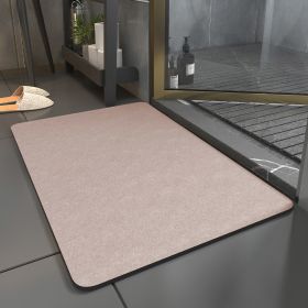 Diatomite Bathroom Super Absorbent Mat Non-slip Home Kitchen Toilet Quick Drying Floor Mats Room Doormat Oil Proof Floor Mats (Color: Coffee, Specification: 400MMx600MM)