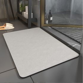 Diatomite Bathroom Super Absorbent Mat Non-slip Home Kitchen Toilet Quick Drying Floor Mats Room Doormat Oil Proof Floor Mats (Color: Beige, Specification: 500MMx800MM)