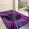 1pc, Illusion Floor Mat, Colourful 3D Swirl Illusion Rug, Abstract Geometric Non-Slip Area Rug For Living Room Mat, Bedroom Kitchen