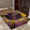 1pc, Illusion Floor Mat, Colourful 3D Swirl Illusion Rug, Abstract Geometric Non-Slip Area Rug For Living Room Mat, Bedroom Kitchen