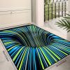 1pc, Illusion Floor Mat, Colourful 3D Swirl Illusion Rug, Abstract Geometric Non-Slip Area Rug For Living Room Mat, Bedroom Kitchen