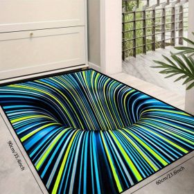 1pc, Illusion Floor Mat, Colourful 3D Swirl Illusion Rug, Abstract Geometric Non-Slip Area Rug For Living Room Mat, Bedroom Kitchen (size: 23.6"x35.4")