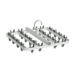 Clothes Drying Rack Foldable Underwear Hanging Dish Rack (Color: GREY)