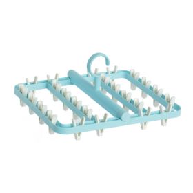 Clothes Drying Rack Foldable Underwear Hanging Dish Rack (Color: Blue)