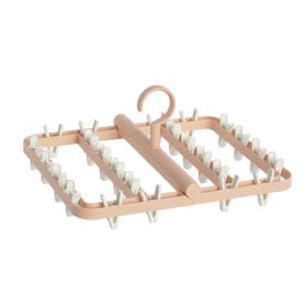 Clothes Drying Rack Foldable Underwear Hanging Dish Rack (Color: Pink)