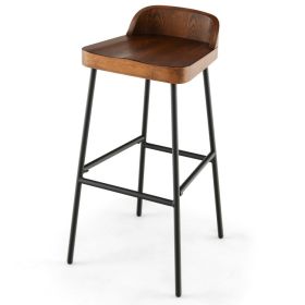 Set of 1/2 29 Inch Industrial Bar Stools with Low Back and Footrests (quanlity: 1)