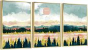 Framed Canvas Wall ArtOil Paintings Impressionism Aesthetic Prints Canvas Paintings for Living Room Bedroom Office Home; 3 Panels