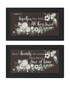 Trendy Decor 4U "Together They Built Love" Framed Wall Art for Living Room, Wall Art Print for Home Decor, Bedroom Wall Art by Hollihocks Art (Color: as Pic)