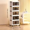 1pc multi-layer foldable open storage cabinet for home living room high-looking storage box dormitory wheeled multi-layer book snack storage locker