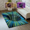 1pc, Illusion Floor Mat, Colourful 3D Swirl Illusion Rug, Abstract Geometric Non-Slip Area Rug For Living Room Mat, Bedroom Kitchen